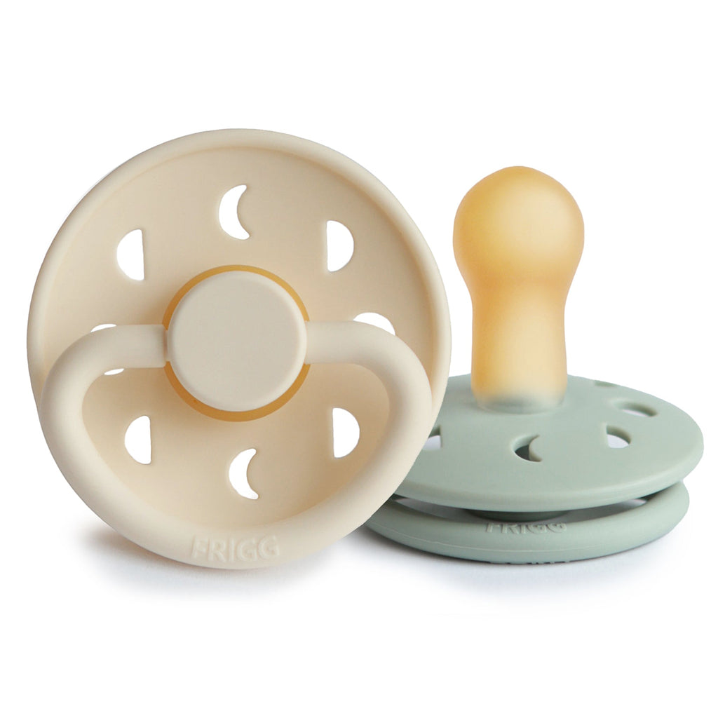 FRIGG Moon Natural Rubber Pacifier 2-Pack