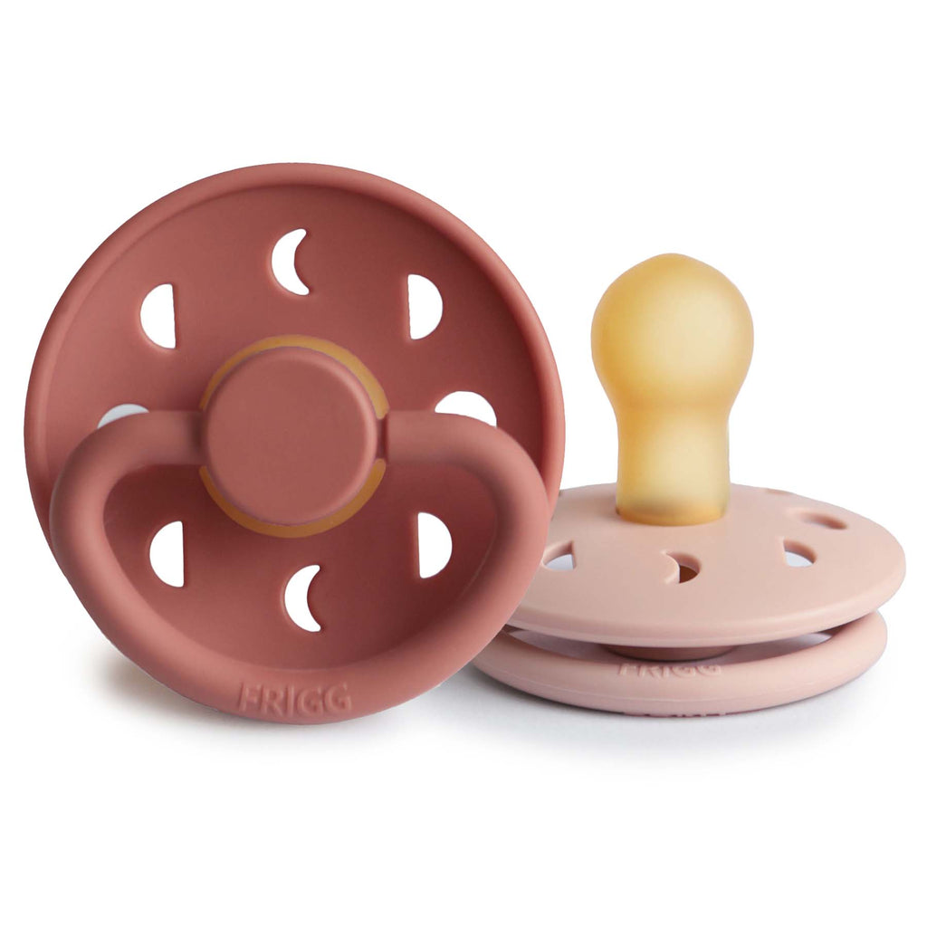 FRIGG Moon Natural Rubber Pacifier 2-Pack