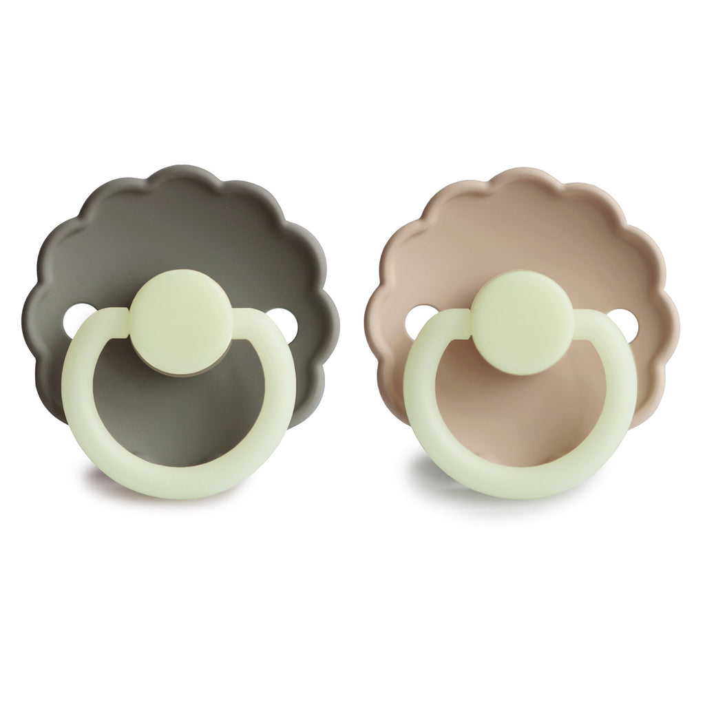 FRIGG Daisy Night Silicone Pacifier 2-Pack